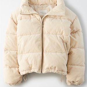 Corduroy Cream Women’s Medium Puffer Jacket